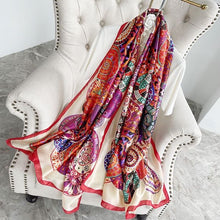 Charger l'image dans la galerie, Écharpe, châle d'hiver soie conception de luxe femme Hijab - 53 pièces différentes