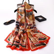 Charger l'image dans la galerie, Écharpe, châle d'hiver soie conception de luxe femme Hijab - 53 pièces différentes