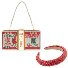 Charger l'image dans la galerie, Sac-Clutch à main LUXE. Bandeau de perles de cristal