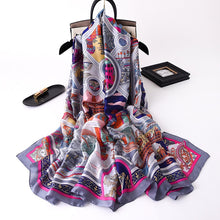 Charger l'image dans la galerie, Écharpe, châle d'hiver soie conception de luxe femme Hijab - 53 pièces différentes
